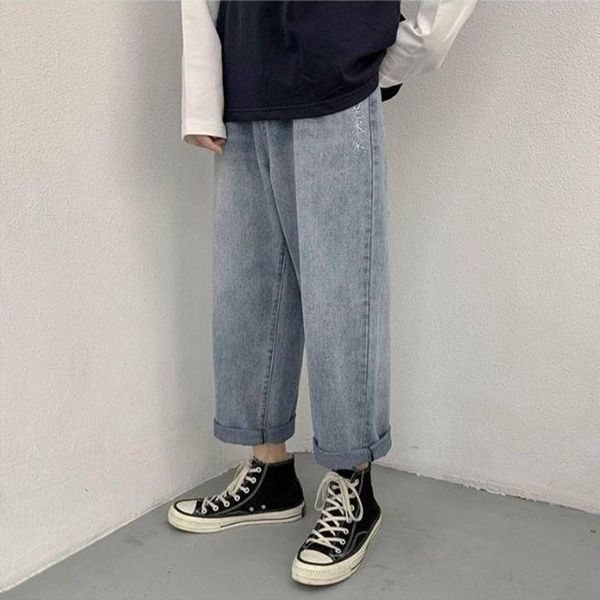 

women's jeans high waist boyfriend women loose casual denim pants 2021 fashion korean style harajuku woman trousers p384, Blue