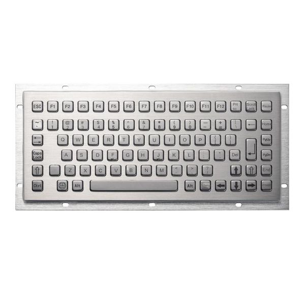 

keyboards 86 keys ruggedized waterproof mini stainless steel compact metal industrial keyboard for kiosks cnc machine