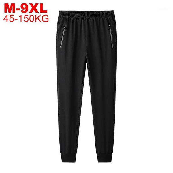 

oversized sweatpants men plus size 7xl 8xl 9xl joggers hip hop mens trackpants jogger streetwear cotton stretched men's trousers pants, Black