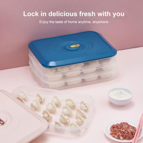 

storage bottles & jars refrigerator dumpling box egg food wonton separated multi-layer sorting for home kitchen