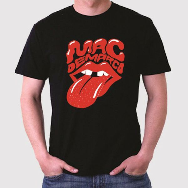 

new mac demarco logo men's black t-shirt size s to 3xl, White;black