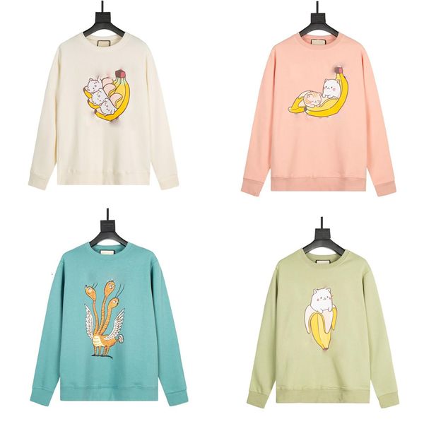 

hoodie sweater skateboard sweatshirts women long sleeve shirts man hoodi fashion clothing printed letter banana lovers size xs-l, White;black