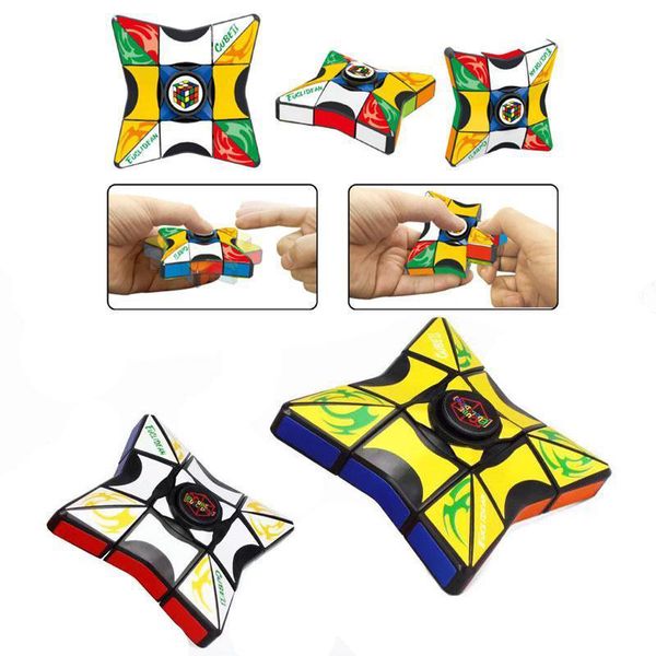 

finger rubik cube toy rotator fidget gyro edc anti-stress and decompression novel toys for adults children