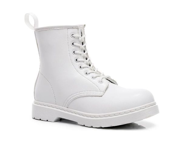 

boots and classic 8-hole all white women leather same for men, Black