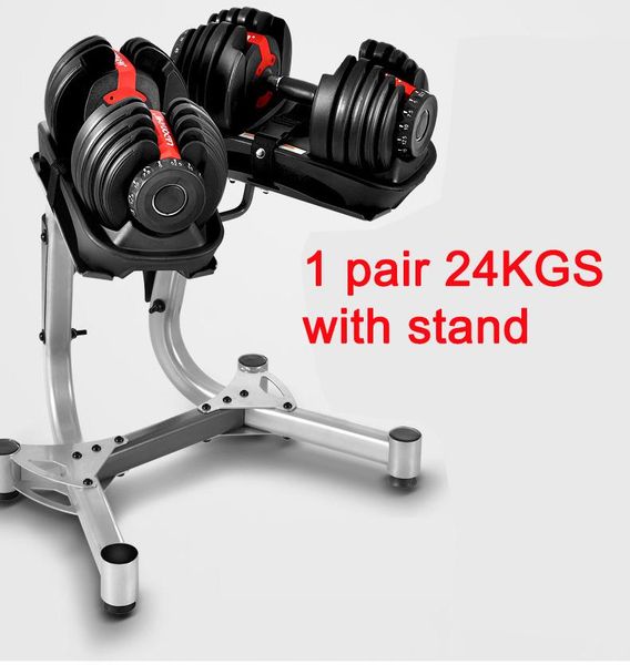 

dumbbell set 1pair 24kg/35lbs with stand adjustable-dumbbell gym equipment adjustable weights home fitness dumbbells
