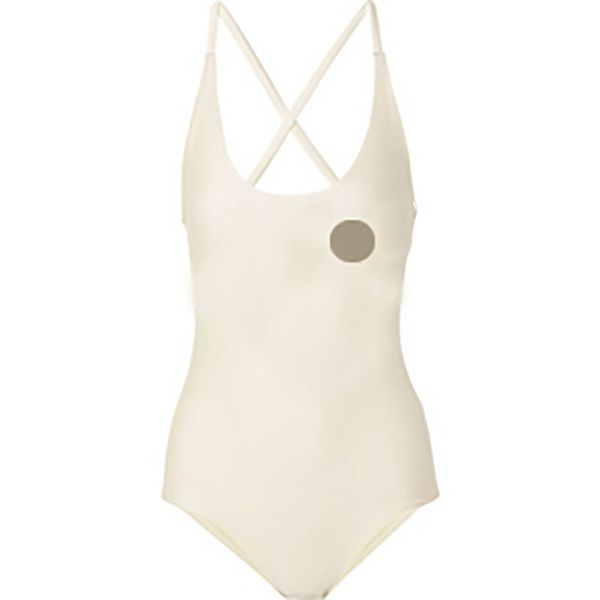 

summer womens fashion white one piece swimsuit charming beach swimming dress breathable soft and open back swimwear, White;black