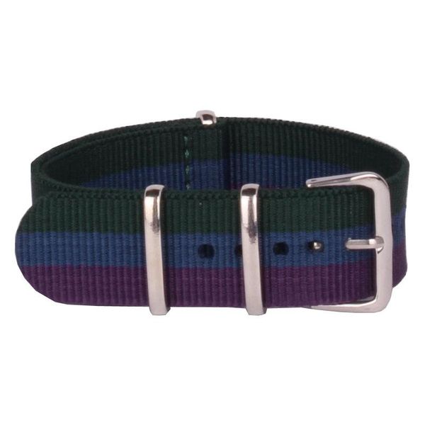 

watch bands wholesale fashion watchband men women stripes cambo nylon watches green blue purple straps wristwatch band buckle 20mm belts, Black;brown