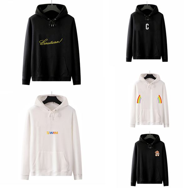 

pullover hoodies man long sleeve women hooded autumn winter coat streetwear hip hop trendy casual clothes fashion, Black