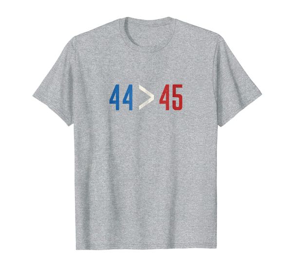 

44 is greater than 45 t-shirt for midterm election t-shirt, White;black