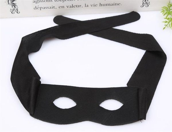 Zorro Masquerade Mask New Adult Child Mezza faccia Maschere per gli occhi Cosplay Prop Forniture per feste di Halloween Nero