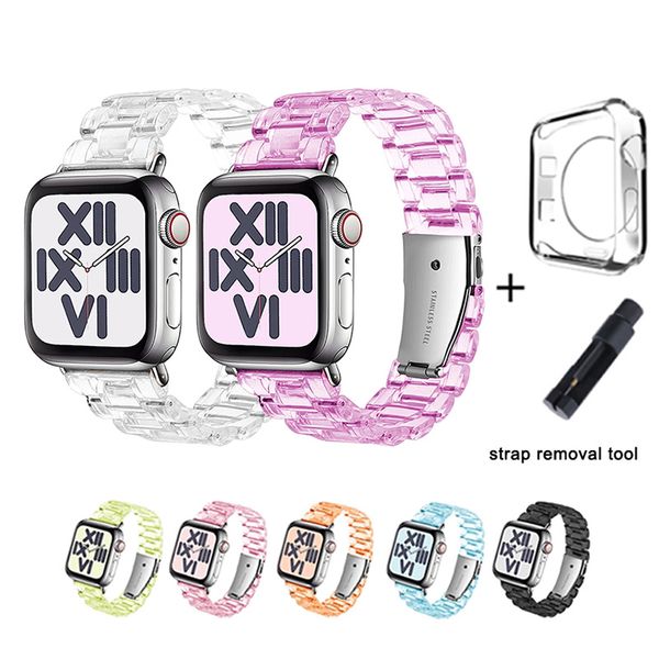 Watchband Watch Strap Luxury Bands para Apple Iwatch Series 6/5/4/3/2/1 com ferramenta de reparação de caso de proteção