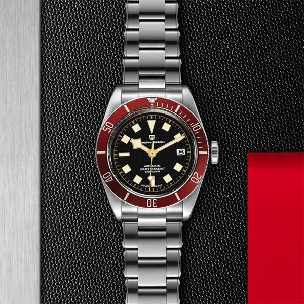 

wristwatches pagani design 2021 bb58 automatic wristwatch luxury hanical watch for men sapphire nh35a waterproof luminous rj hombre, Slivery;brown