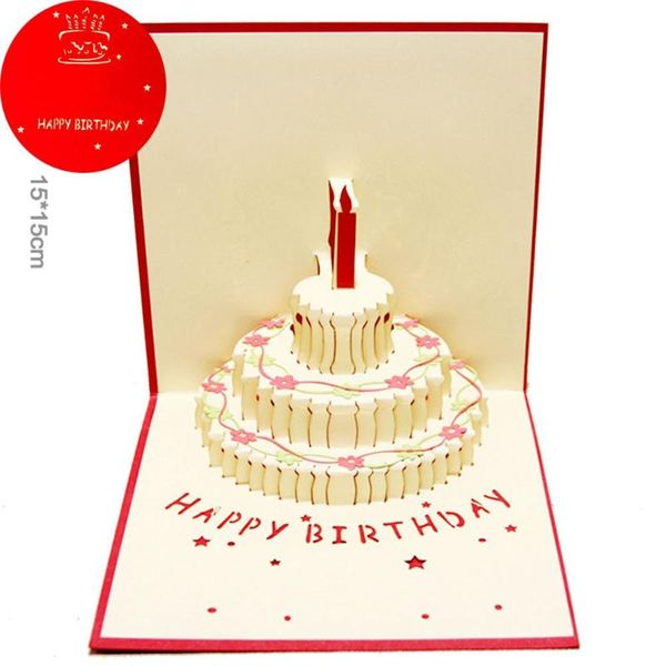 

greeting cards 3d -up happy birthday card postcard gift handmade invitations party supplies
