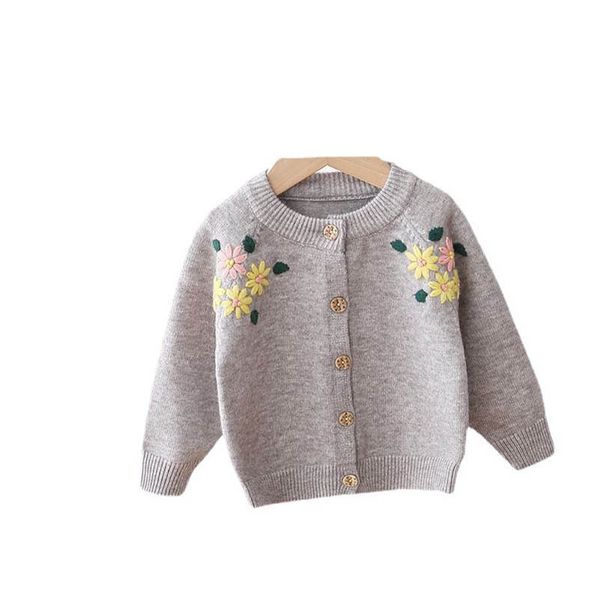 

girls cardigan kids coats baby outerwear cotton crochet knitting patterns children sweaters clothes autumn winter long sleeve jackets embroi, Blue