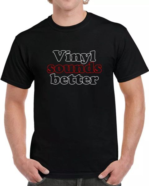

vinyl sounds better music jersey shore fan dance dj paulie d t shirt, White;black