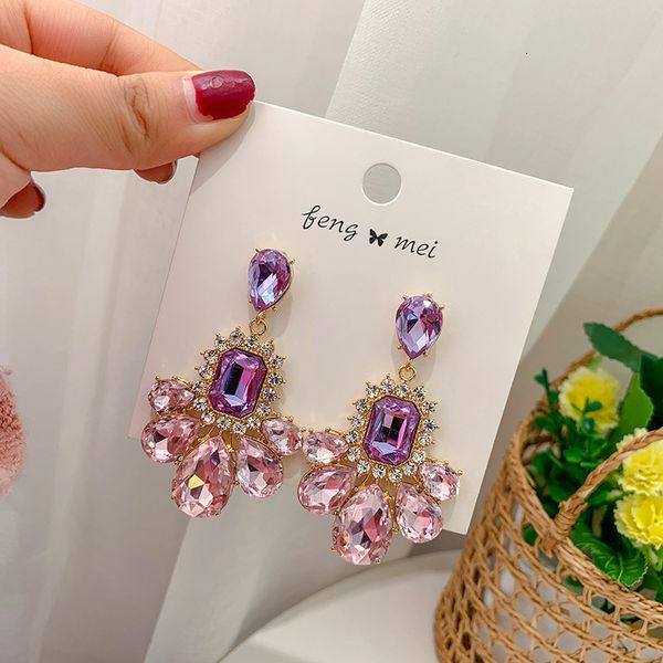 

925 silver needle long luxury water drop earrings, Golden;silver