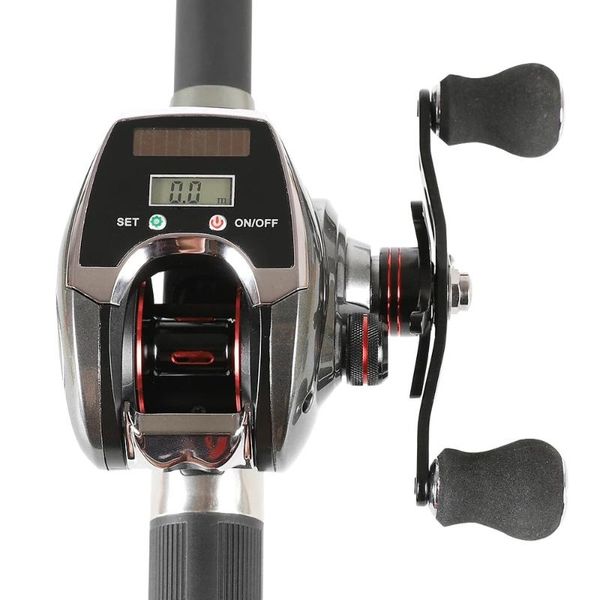 

baitcasting reels billings 8.0:1 6+1bb fishing reel left / right hand 10kg power low profile line counter tackle gear with digital display