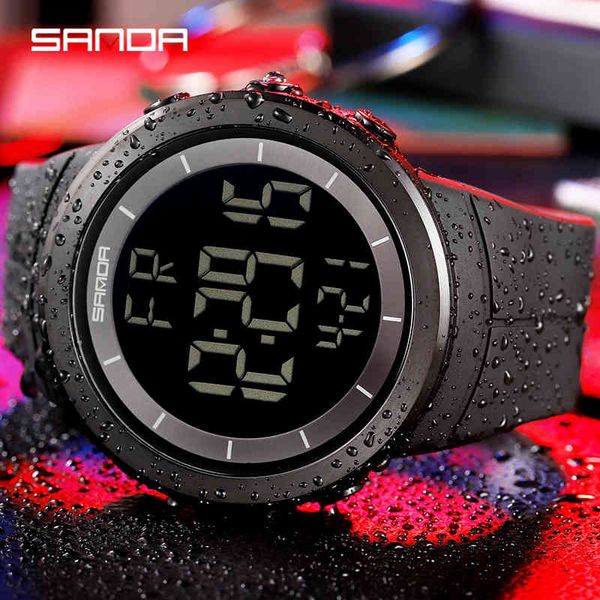 Orologio sportivo da uomo antiurto Orologi digitali multifunzione militari Orologio impermeabile SANDA Top Brand Luxucy relogio masculino X0524