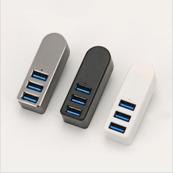

hubs 3 ports high speed usb hub 3.0 splitter adapter aluminum alloy rotary cardreader for pc lapnotebook u disk card