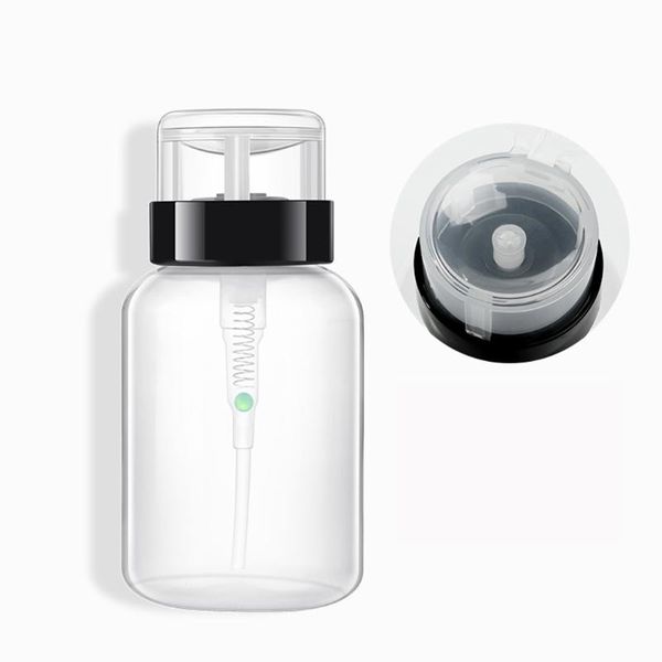 1PC Spray Flasche Tragbare Kosmetische Werkzeug Kunststoff Nail art Pumpe Dispenser Polish Remover Container 200ML1