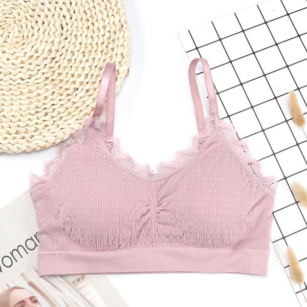 

Women Tank Adjustable Shoulder Strap Tube Top Beauty Back Sexy Lace Sports Fitness Lingerie Bra Top, Black