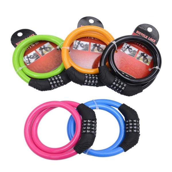 

bike locks 1pc cute color cycling security 4 digit combination bicycle cable chain lock