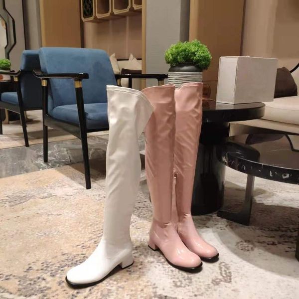 

boots vallu 2021 winter stretch fabric, legs are thinner, long must-have, mid-heel comfortable, fashionable casual, Black