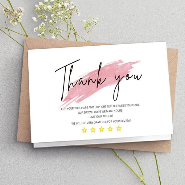 

packing bags lolo 50pcs pink thank you card for supporting business package decoration "gorgeous thanks" handmade with love
