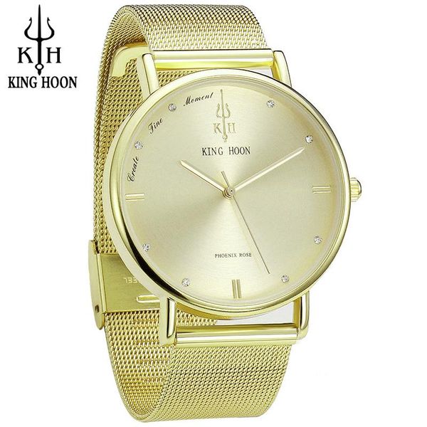 

wristwatches women watches 2021 king hoon gold fashion creative quartz ladies watch female wrist clock relogio feminino, Slivery;brown