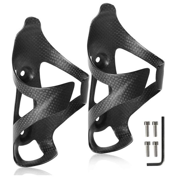 

2pcs ultra-light full carbon fiber bicycle bike drink water bottle cage holder brackets for road mtb cycling bottles & cages