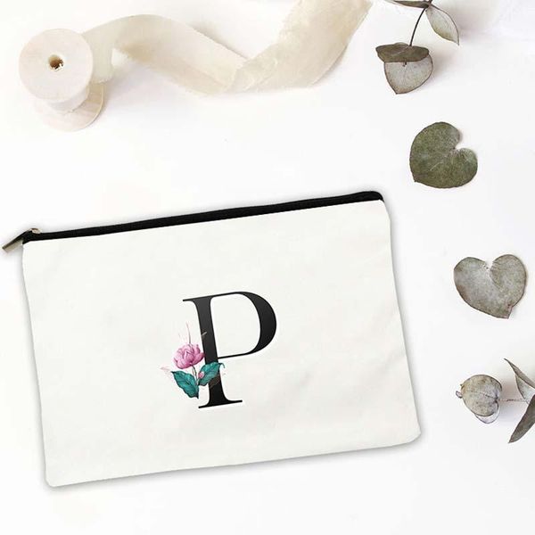

cosmetic bags & cases flowers alphabet bag for makeup mini storage women women's travel organizer pouch make up handbags