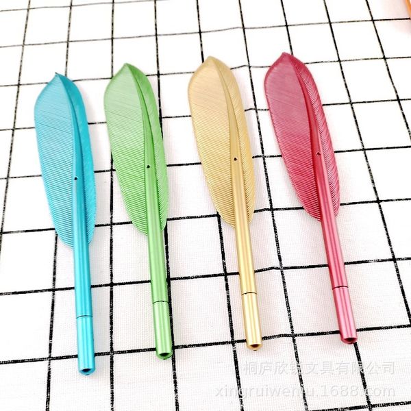 

pen new korean creative style color feather feather suit neutral black signature