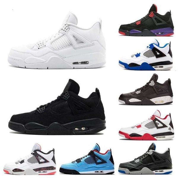

wholesale 4 black white cement green glow pure money for men's shoes sports boot classic iv basketball sneaker