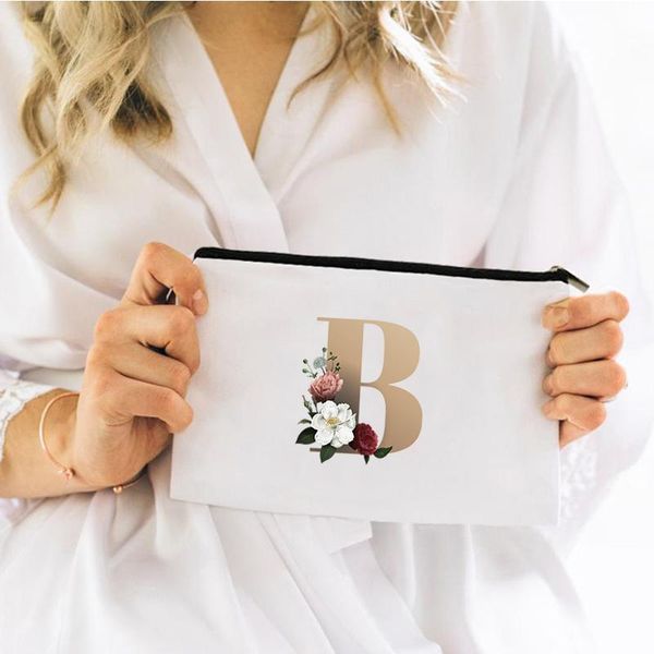 

cosmetic bags & cases flowers alphabet bag for makeup mini women woman kawaii handbags women's travel pouch storage