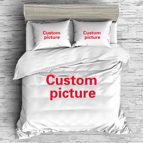 

bedding sets 3pcs custom image set customized printed duvet cover with pillowcase twin  king size drop 2021