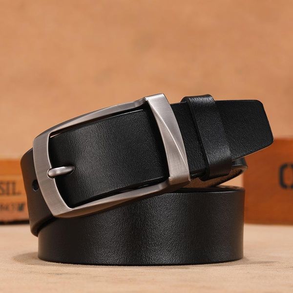 

belts 100 120 130 140 150 160 170cm men belt leather cow genuine plus size waist strap vintage cowskin for jeans, Black;brown