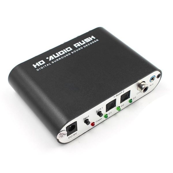 

sound cards audio converter adapter 5.1 ch ac3 dts dolby hd decoder coaxial digital to analog rca for xbox360 ps3 player