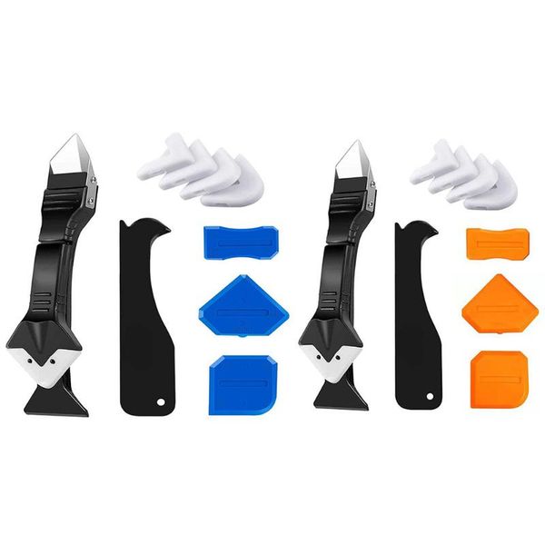 

professional hand tool sets 10pcs caulking tools grout kit 3 in 1 remover caulk finisher sealant smooth removal scraper glass rubber cleanin