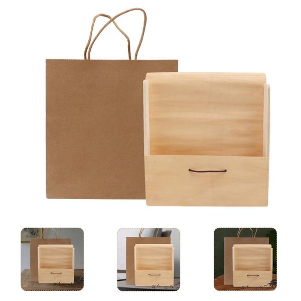 

gift wrap 1 set wooden tea leaf cake box storage packaging container