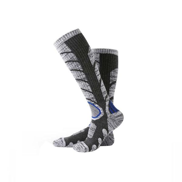 

skiing socks snowboard cycling soccer cotton thick sports outdoor mount for winter, Black