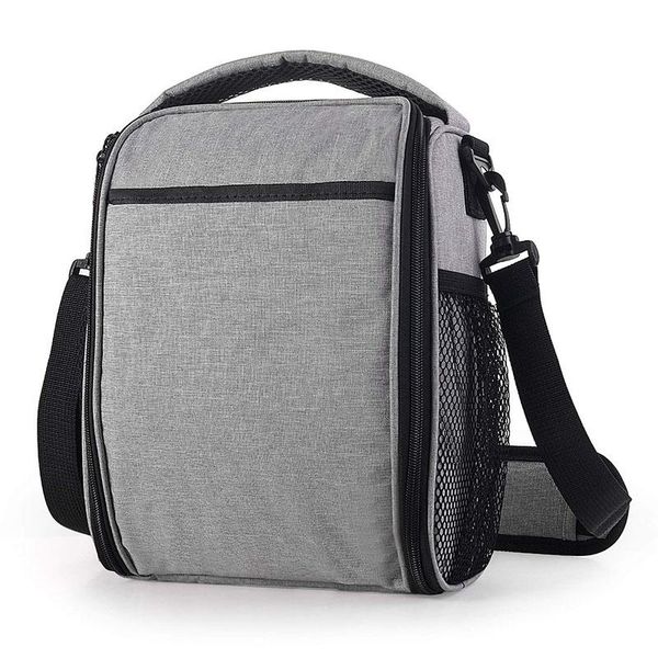 

bag organizer insulated lunch for women kids thermal picnic school red wine fresh cooler with shoulder straps, Blue;pink