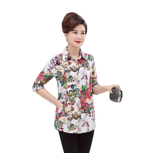 

women's trench coats 2021 spring and autumn middle-aged printing shirt bottoming cotton linen short thin coat female, Tan;black