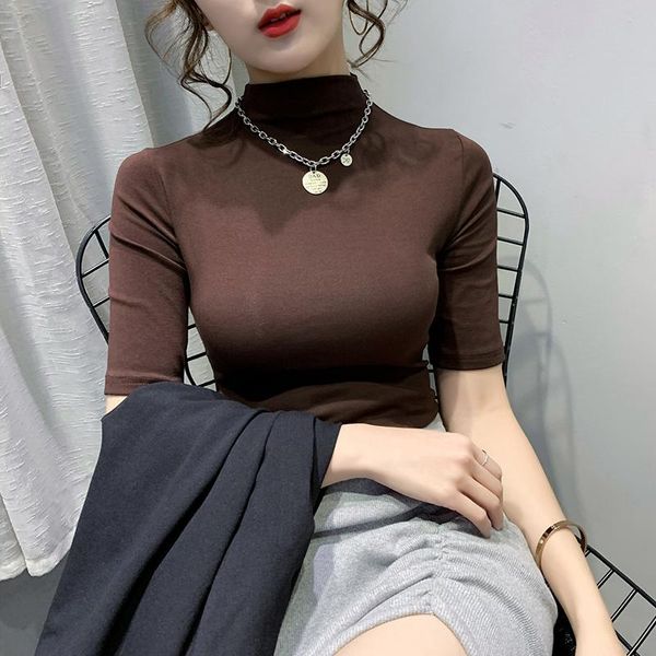 

women's t-shirt s-2xl slim cotton plus size summer t shirt women oversize woman clothes crop tshirt female half sleeve, White