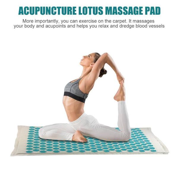 

yoga mats acupuncture massager cushion relieve back pain spike relaxation mat