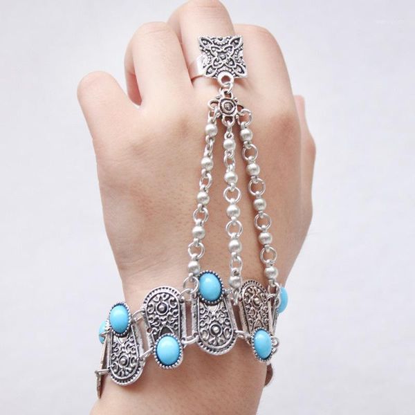 

charm bracelets tibetan silver plated bracelet jewelry gypsy coin carving vintage boho retro gifts women1, Golden;silver