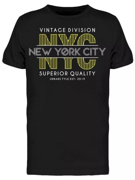 

Vintage Division Nyc Tee Men's -Image by Shutterstock, White;black