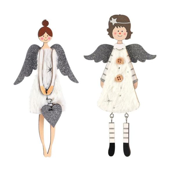

christmas decorations 2pcs party hanging pendant angel ornament tree window xmas decoration for home office