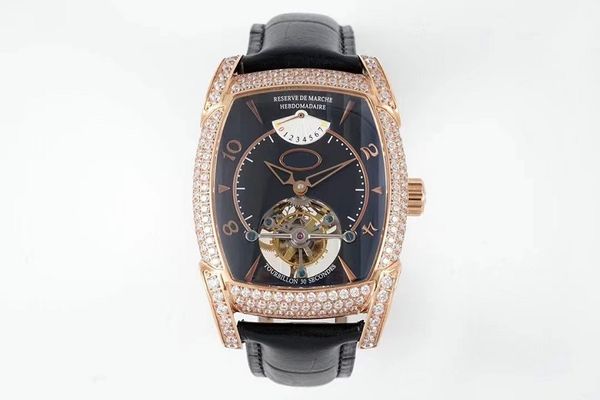 39mm real tourbillon assistir homens homens relógio de pulso mão enrolamento movimento safira cristal impermeável casual business coleção casual casual casar presente namorado pai pai