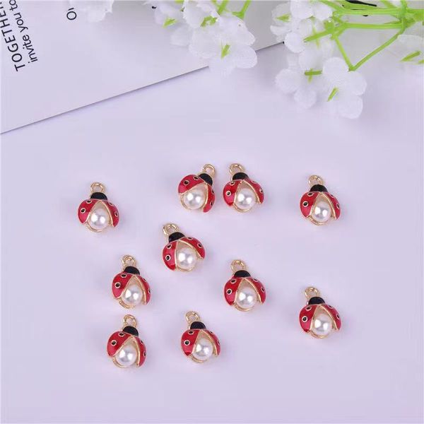 

20pcs enamel beetle charm oil drip pendant for jewerly diy making bracelet women necklace earrings accessories findings craft, Bronze;silver