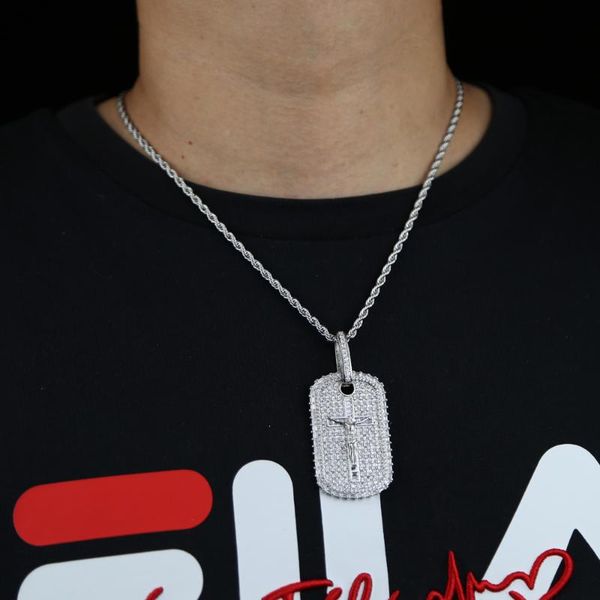 

chains gold silver color plated engraved cross necklace pendant women's accessories choker men jewelry jesus religious gifts